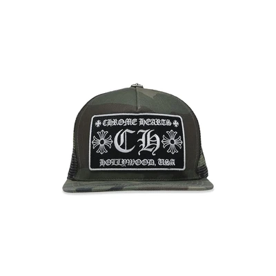 Кепка Chrome Hearts Hollywood Trucker, зеленый камуфляж 4768269