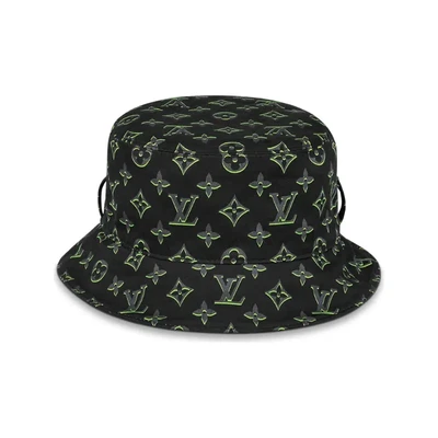 Панама унисекс Louis Vuitton, черный/зеленый 10443592