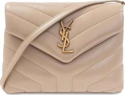 Сумка Saint Laurent Loulou Shoulder Bag Dark Beige, загар 1127003