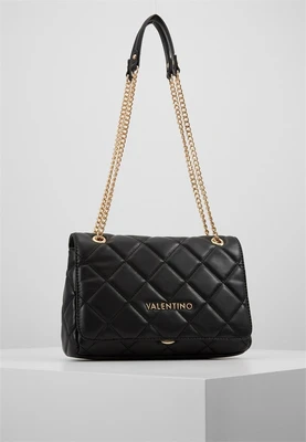 Сумка на плечо Valentino стеганая с золотой фурнитурой на ручках-цепочках, черный 1736766