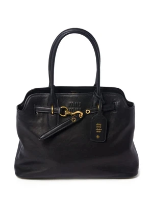 Сумка-тоут Miu Miu из кожи наппа, черный 10037849