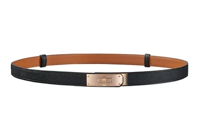 Женский кожаный ремень Hermes Kelly, Черный 10419028