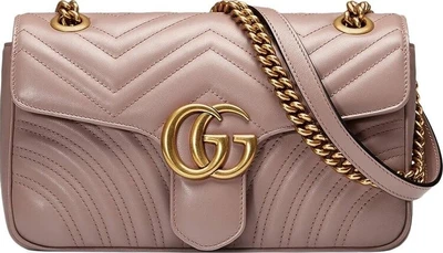 Сумка Gucci GG Marmont Matelass? на плечо, нежно-розовый 667120
