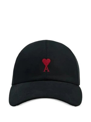 Бейсболка из хлопка с логотипом Ami de Coeur Ami Paris, черный 35250490