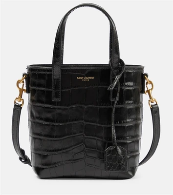 Сумка-шопер Saint Laurent Paris Mini Toy из кожи с эффектом крокодила Saint Laurent, черный 2109025
