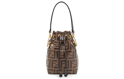Женская сумка Fendi Mon Tresor, коричневый/черный 4553643
