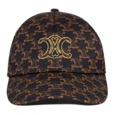 CELINE Хлопковая бейсболка унисекс коричневая, Brown 27905759