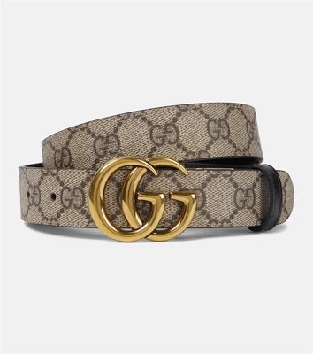 Двусторонний ремень из ткани GG Supreme Gucci, бежевый 2083636