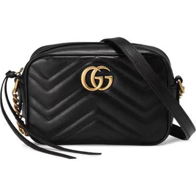 Мини-сумка Gucci GG Marmont Matelass?, черная 620120