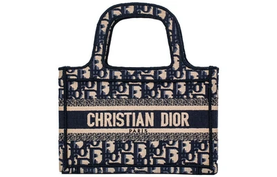 Женская сумка Dior BookTote, синий/белый 4553731