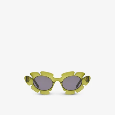 Солнцезащитные очки Loewe x Paula's Ibiza G000270X03 в форме цветка из ацетата ацетата Loewe, зеленый 6392538