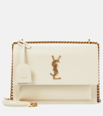 Сумка Sunset из кожи среднего размера Saint Laurent, белый 2110091