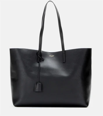 Кожаная сумка-тоут Shopping E/W Saint Laurent, черный 2107946