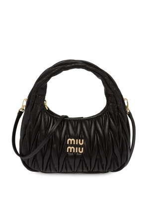 Стеганая мини-сумка Miu Wander MIU MIU, черный 25847050
