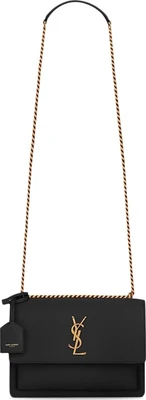 Сумка Saint Laurent Sunset Medium Chain Bag Black, черный 1127302