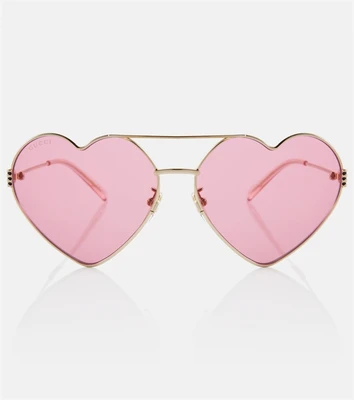 Солнцезащитные очки в форме сердца Gucci, золотой 2082906