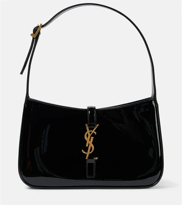 Сумка на плечо Le 5 à 7 из лакированной кожи Saint Laurent, черный 15858376