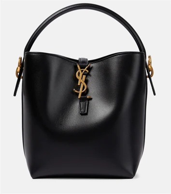 Le 37 Маленькая кожаная сумка-ведро Saint Laurent, черный 2107778