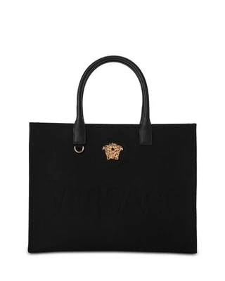 Холщовая большая сумка La Medusa Versace, цвет Black 6809365