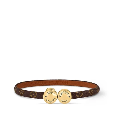 Исторический браслет с мини-монограммой Louis Vuitton, коричневый 22193380