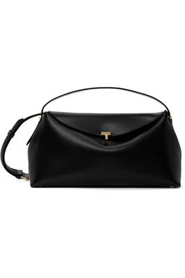 Сумка T-Lock с кожаной ручкой Toteme, черный 25532494
