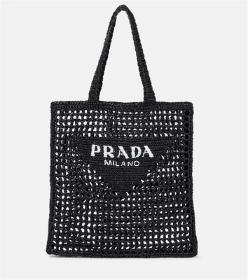 Сумка-шоппер с логотипом Prada, черный 25628097