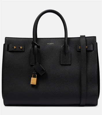 Сумка-тоут sac de jour из мягкой кожи среднего размера Saint Laurent, черный 5980512