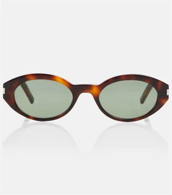 Овальные солнцезащитные очки SL 567 Saint Laurent, коричневый 2109810