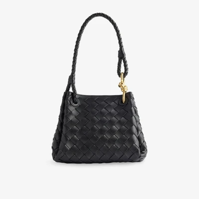 Сумка кожаная Bottega Veneta Parachute, черный 25107724
