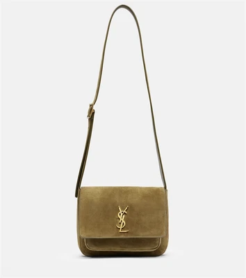 Сумка через плечо Niki Cassandre из замши Saint Laurent, Barley Green 25628493