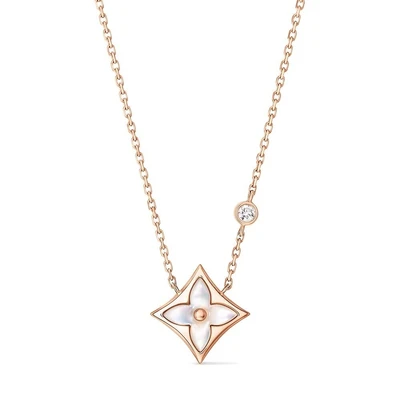 Подвеска Color Blossom BB Star, розовое золото, белый перламутр и бриллиант Louis Vuitton, розовый 22191015