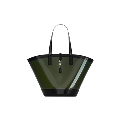 Сумка-тоут Saint Laurent Panier Medium Bag, цвет Noir/Peppermint 15110349