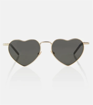 Солнцезащитные очки SL 301 Loulou в форме сердца Saint Laurent, золотой 2108816