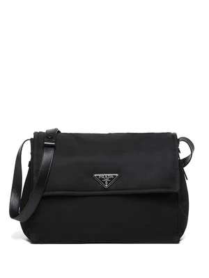 Большая дутая сумка на плечо Re-Nylon Prada, черный 25842926