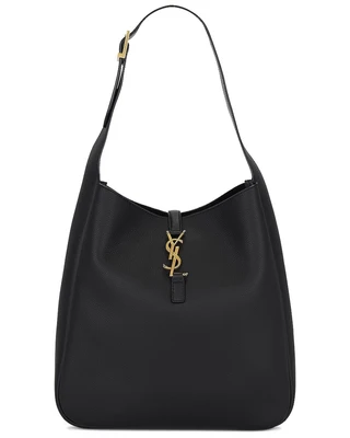 Большая сумка-хобо Le 5 A 7 Saint Laurent, цвет Nero 20084514