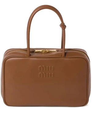 Кожаная сумка Miu Miu Beau, коричневый 18031874