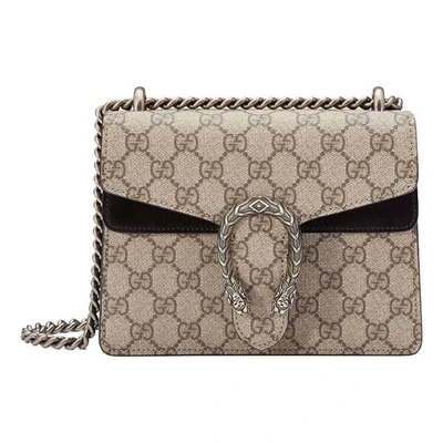 Мини-сумка Gucci Dionysus GG Supreme, бежевая 21158093
