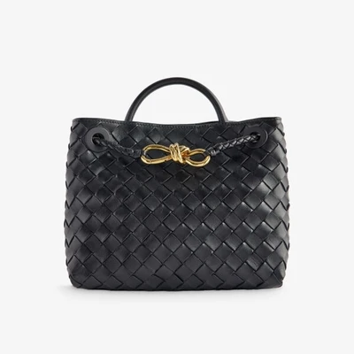 Кожаная сумка Andiamo с верхней ручкой Bottega Veneta, черный 6417390