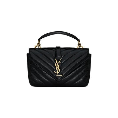 Сумка Saint Laurent College Mini Chain Bag, цвет Noir 15110403