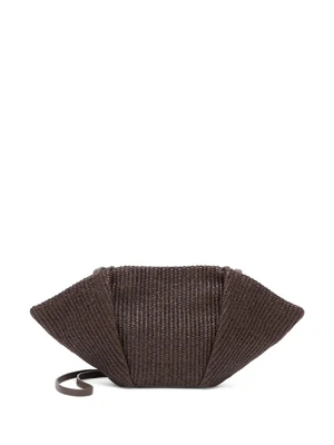 Brunello Cucinelli плетеный клатч, коричневый 22132149