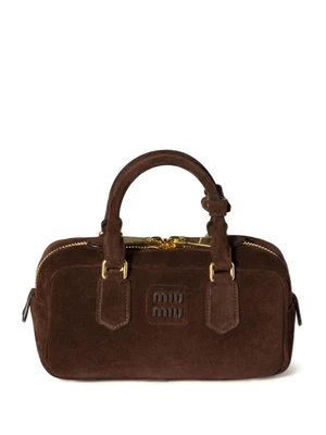 Дутая сумка-тоут Arcadie MIU MIU, коричневый 27838811