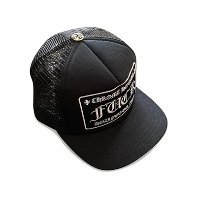 Chrome Hearts F**k Hollywood Дальнобойщик Черная шляпа 4768667