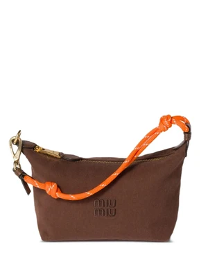 Мини-сумка Gabardine с логотипом MIU MIU, коричневый 25724778