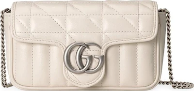 Мини-сумка Gucci GG Marmont белая 666593