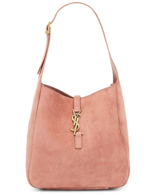 Маленькая мягкая сумка-хобо Le 5 A 7 Saint Laurent, цвет Barely Pink 22362583