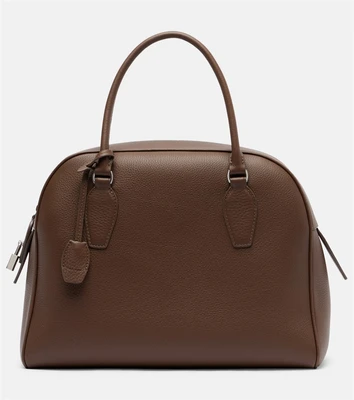 Индийская кожаная сумка-тоут среднего размера India 12 The Row, Dark Olive Ans 25632985