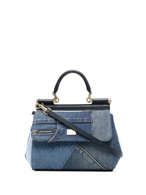 Джинсовая сумка-тоут Sicily DOLCE & GABBANA, синий 25800107