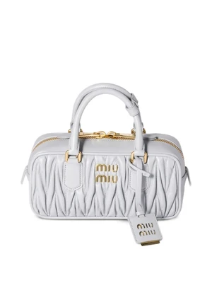 Стеганая сумка-тоут Arcadie MIU MIU, серый 26576978