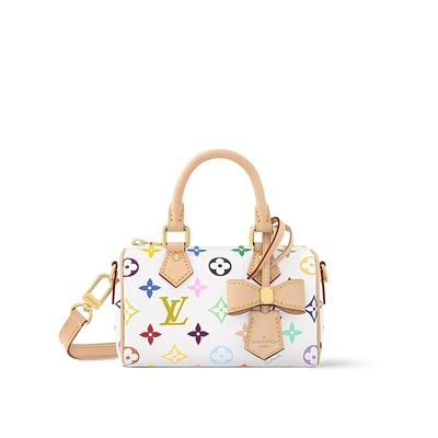 LOUIS VUITTON Сумка кросс-боди Takashi Murakami Nano Speedy белая разноцветная 27975271