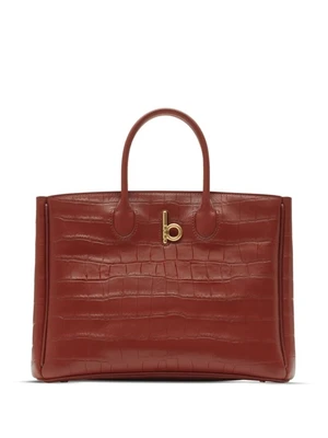 Маленькая сумка-тоут Burberry с изображением лошади-качалки, красный 20563390